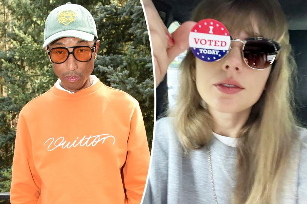 Pharrell Williams 'annoyed' by celebrities like Taylor Swift in politics